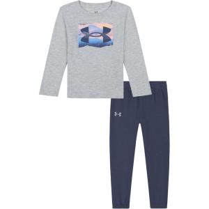 imageUnder Armour boys Long Sleeve Shirt and Jogger Set Durable Stretch and LightweightMod Gray Scenic