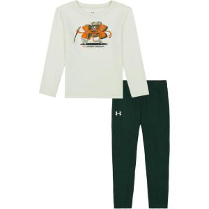 imageUnder Armour boys Long Sleeve Shirt and Jogger Set Durable Stretch and LightweightSummit White Hiker