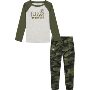 imageUnder Armour boys Long Sleeve Shirt and Jogger Set Durable Stretch and LightweightSummit White Hunt