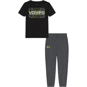 imageUnder Armour boys Short Sleeve Tee and Jogger SetBlack Translucent