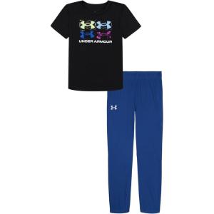 imageUnder Armour boys Short Sleeve Tee and Jogger SetBlackRoyal Blue