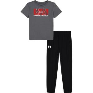 imageUnder Armour boys Short Sleeve Tee and Jogger SetCastlerockRed