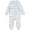 imageUnder Armour Baby Boys Coverall Footie Zipup Closure Logo ampamp Printed DesignsFuse Teal Stripe