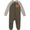 imageUnder Armour Baby Boys Coverall Footie Zipup Closure Logo ampamp Printed DesignsMarine Od Green Raglan