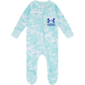 imageUnder Armour Baby Boys Coverall Footie Zipup Closure Logo ampamp Printed DesignsFuse Teal Tie Dye