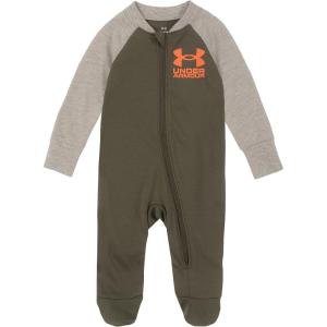 imageUnder Armour Baby Boys Coverall Footie Zipup Closure Logo ampamp Printed DesignsMarine Od Green Raglan