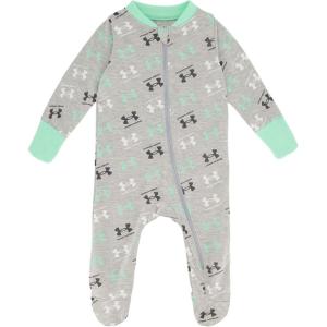 imageUnder Armour Baby Boys Coverall Footie Zipup Closure Logo ampamp Printed DesignsMod Gray Print