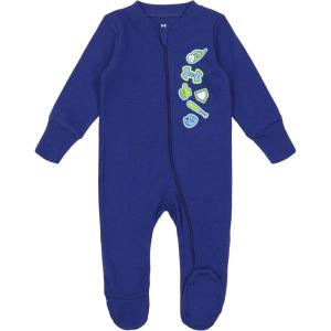 imageUnder Armour Baby Boys Coverall Footie Zipup Closure Logo ampamp Printed DesignsSonar Blue Allsport