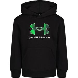 imageUnder Armour Boys Hoodie Fleece Pullover Logo ampamp Printed Designs Black Etch Logo