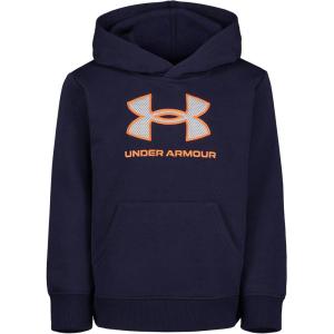 imageUnder Armour Boys Hoodie Fleece Pullover Logo ampamp Printed Designs Navy Mesh Logo