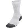 imageUnder Armour Unisex Adult Performance Cotton Mid Socks 3 Pairs100 White  White  Pitch Gray