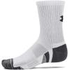 imageUnder Armour Unisex Adult Performance Cotton Mid Socks 3 Pairs100 White  White  Pitch Gray