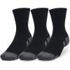 imageUnder Armour Unisex Adult Performance Cotton Mid Socks 3 Pairs001 Black  Black  Pitch Gray