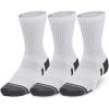 imageUnder Armour Unisex Adult Performance Cotton Mid Socks 3 Pairs100 White  White  Pitch Gray