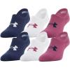 imageUnder Armour Womens 6 Pack Essential Breathe Lite Ultra Low Socks Medium  Magenta QuartzAssorted