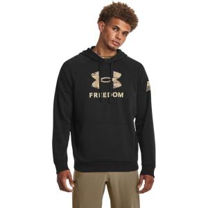 imageUnder Armour Mens Freedom Big Flag Logo Hoodie001 Black   Khaki Base