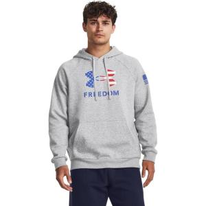 imageUnder Armour Mens Freedom Big Flag Logo Hoodie011 Mod Gray Light Heather   Black