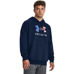 imageUnder Armour Mens Freedom Big Flag Logo Hoodie408 Academy   Steel