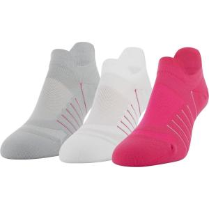 imageUnder Armour Womens Breathe No Show Tab Socks 3PairsGala Pink Assorted