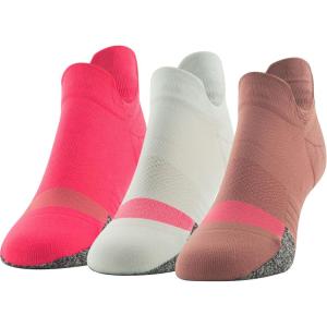 imageUnder Armour Womens Breathe No Show Tab Socks 3PairsRed Fusion Assorted