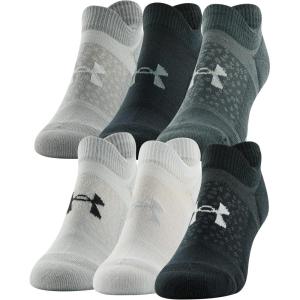 imageUnder Armour Womens Cushioned No Show Socks 6PairsBlackWhiteGray Assorted