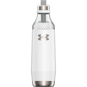 imageUnder Armour Infinity 22oz Water Bottle TwistOff Top for Ice and Protein Shake Shatter and Odor Resistant Stainless SteelSatin White