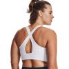 imageUnder Armour Womens Crossback Longline Mid Impact Sports Bra100 White   Mod Gray