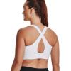 imageUnder Armour Womens Crossback Longline Mid Impact Sports Bra100 White   Mod Gray