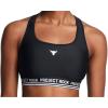 imageUnder Armour Womens Project Rock Crossback Mid Impact Sports Bra001 Black   White