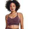 imageUnder Armour Womens Seamless Low Impact Long Sports BraAsh Plum 554Black