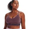 imageUnder Armour Womens Seamless Low Impact Long Sports BraAsh Plum 554Black