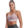 imageUnder Armour Womens Seamless Low Impact Long Sports BraDash Pink 667White