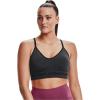 imageUnder Armour Womens Seamless Low Impact Long Sports BraPitch Gray 012Black