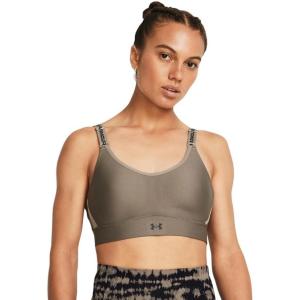 imageUnder Armour Womens Infinity Mid Impact Sports Bra200 Taupe Dusk   Black