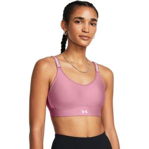 imageUnder Armour Womens Infinity Mid Impact Sports Bra697 Pink Elixir   White