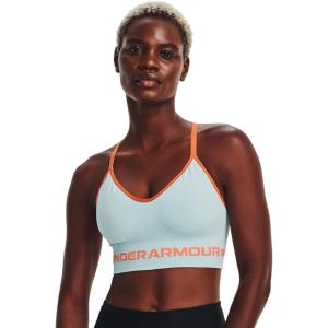 imageUnder Armour Womens Seamless Low Impact Long Sports Bra469 Fuse Teal   Afterglow