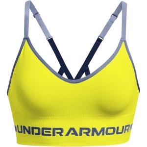 imageUnder Armour Womens Seamless Low Impact Long Sports Bra705 Yellow Ray   Aurora Purple