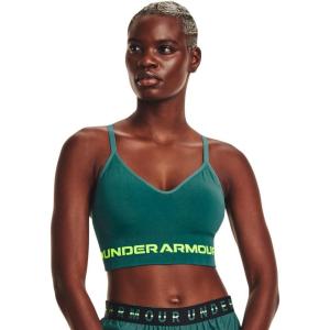 imageUnder Armour Womens Seamless Low Impact Long Sports Bra722 Coastal Teal   Lime Surge