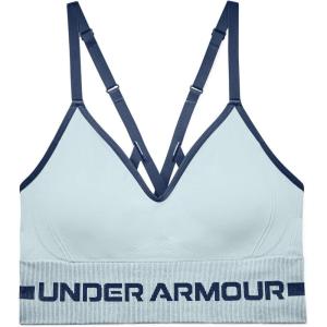 imageUnder Armour Womens Seamless Low Impact Long Sports BraBreaker Blue 478White
