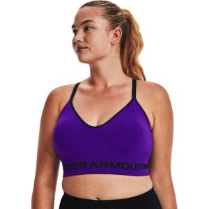 imageUnder Armour Womens Seamless Low Impact Long Sports BraPurple Zest 754Black