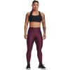 imageUnder Armour Womens HeatGear Armour High NoSlip Waistband Pocketed Leggings600 Dark Maroon   Black