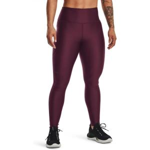 imageUnder Armour Womens HeatGear Armour High NoSlip Waistband Pocketed Leggings600 Dark Maroon   Black