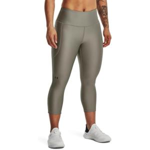 imageUnder Armour Womens HeatGear High Waisted Pocketed Capri504 Grove Green   Black