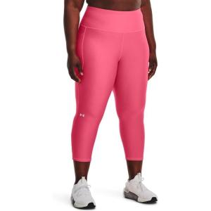 imageUnder Armour Womens HeatGear High Waisted Pocketed Capri683 Pink Shock   White
