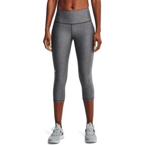 imageUnder Armour Womens HeatGear High Waisted Pocketed CapriCharcoal Light Heather 019White