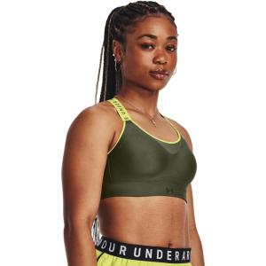 imageUnder Armour Womens Infinity High Impact Sports Bra390 Marine Od Green  Lime Yellow  Marine Od Green
