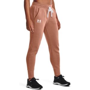 imageUnder Armour Womens Rival Fleece JoggersUptown Brown 270White