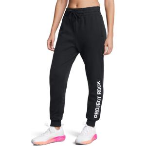 imageUnder Armour Womens Project Rock Rival Fleece Joggers001 Black   White