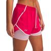 imageUnder Armour Womens Fly by 2in1 Shorts681 Shaded Fuchsia  Prime Pink  Reflective
