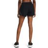 imageUnder Armour Womens Fly by Printed Shorts005 Black  Tetra Gray  Reflective